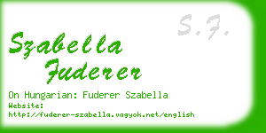 szabella fuderer business card